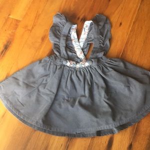 Corduroy flutter skirt overalls